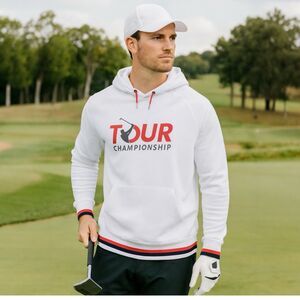 Barstool Sports Hoodie XXL White Golf Pullover Sweatshirt Logo Streetwear Tour